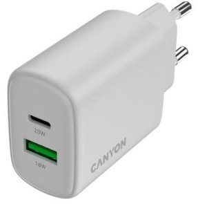 Зарядний пристрій Canyon OnCharge 200 QC PD 20W White (CNE-CHA200-21)