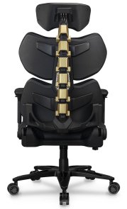 Крісло ігрове Cougar Terminator Elite Gold, PU шкіра, Al основа, Black
