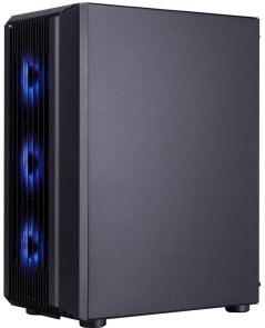 Корпус 1stPlayer H6-BK-4F7 Black with window