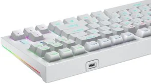 Фото: Клавіатура Aula F3032 KRGD Red ENG/UKR White (6948391204680) № 3 | KTC