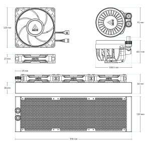 Система рідинного охолодження Arctic Liquid Freezer III Pro 360 (ACFRE00180A)