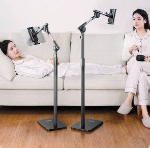 Універсальний тримач RTAKO LD052 1.4M Three-axis Turbine Self-locking Lazy Bracket Black (6930539533615)