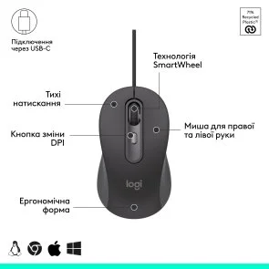 Фото: Комплект клавіатура+миша Logitech Signature Slim MK620 for business Graphite (920-013349) № 7 | KTC