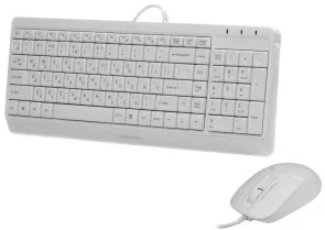 Фото: Комплект клавіатура+миша A4tech F1512 White № 2 | KTC