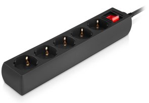 Мережевий фільтр Real-EL RS-Protect M 5/1.8m Black (EL122300026)