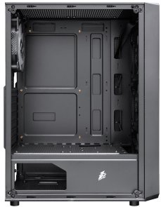 Корпус 1stPlayer FD3-BK-4F7 Black with window