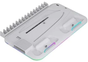 Фото: Підставка Canyon CS-51 RGB PS5 Slim/DE Charge White (CND-CSPS5W-1) № 4 | KTC