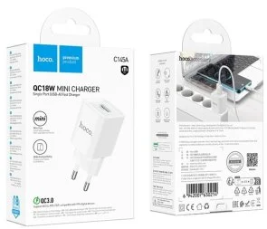 Фото: Зарядний пристрій Hoco C145A Charm 18W White (6942007630214) № 4 | KTC