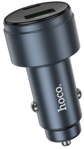 Автомобільний зарядний пристрій Hoco Z57B Glorious 63W Metal Gray (6942007633161)
