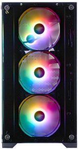 Корпус 1stPlayer X2-M-BK-4F7 Black with window