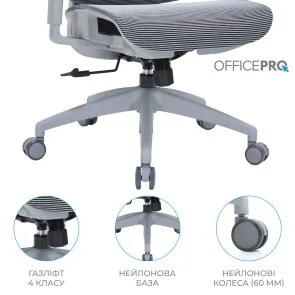 Фото: Крісло OfficePro Elegant OC660 White/Light Gray (OC660-W-LG-LG) № 16 | KTC