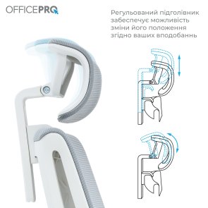 Крісло OfficePro Harmony OC310-W-LG-LG White/Light Gray