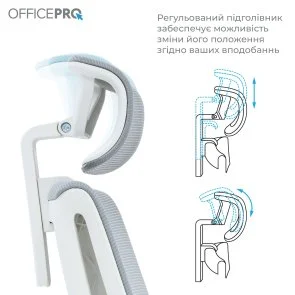 Фото: Крісло OfficePro Harmony OC310-W-LG-LG White/Light Gray № 10 | KTC