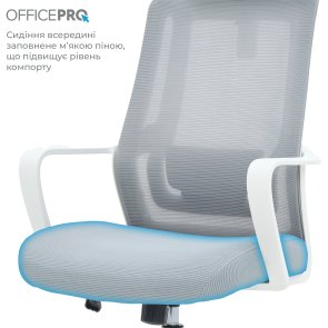 Крісло OfficePro Harmony OC310-W-LG-LG White/Light Gray
