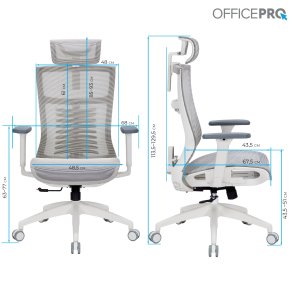 Крісло OfficePro Balance OC620 White/Ligth Gray (OC620-W-LG-LG)
