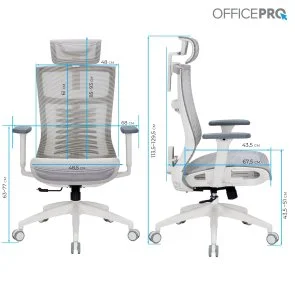 Фото: Крісло OfficePro Balance OC620 White/Ligth Gray (OC620-W-LG-LG) № 15 | KTC
