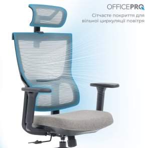 Крісло OfficePro Elegant OC600 Black/Dark Gray (OC600-B-DG-DG)