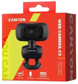 Фото: Web-камера Canyon WebCam 720P HD Black (CNE-CWC3N) № 2 | KTC