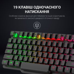  Клавіатура GamePro GK380 RGB USB Black