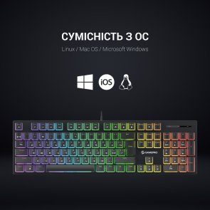 Клавіатура GamePro MK85R Red Switch RGB USB Black