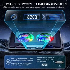 Фото: Підставка для ноутбука GamePro CP910 Black № 11 | KTC