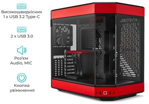Корпус Hyte Y60 Black/Red with window (CS-HYTE-Y60-BR)