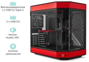 Фото: Корпус Hyte Y60 Black/Red with window (CS-HYTE-Y60-BR) № 7 | KTC