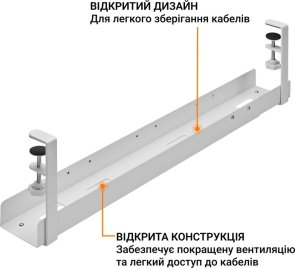 Органайзер для кабелів OfficePro CT770W White