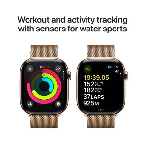 Смарт годинник Apple Watch Series 10 GPS Cellular - 46mm Gold Titanium Case with Gold Milanese Loop - S/M (MC7T4)