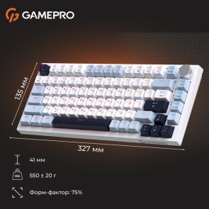 Клавіатура GamePro Genesis Warden MK160BL Outemu Red Switches White