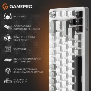 Фото: Клавіатура GamePro Genesis Silverlight MK116 YH Switches Grey № 16 | KTC
