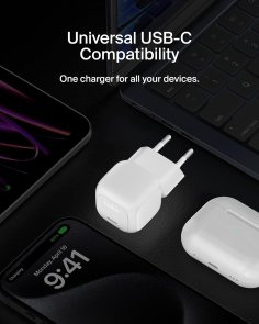 Зарядний пристрій Belkin BoostCharge Compact PD 20W White (WCA009KQWH)