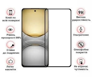 Фото: Захисне скло BeCover for Realme C75 - Black (713034) № 2 | KTC