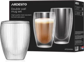 Фото: Набір чашок Ardesto 450ml 2pcs Clear (AR2645BN) № 4 | KTC
