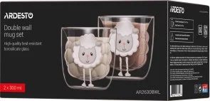 Фото: Набір чашок Ardesto 300ml 2pcs Clear (AR2630BWL) № 5 | KTC