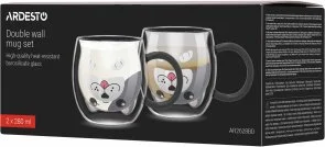 Фото: Набір чашок Ardesto Animals 280ml 2pcs Clear (AR2628BD) № 4 | KTC