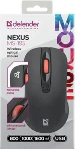 Миша Defender Nexus MS-195 Silent Wireless Black (52195)