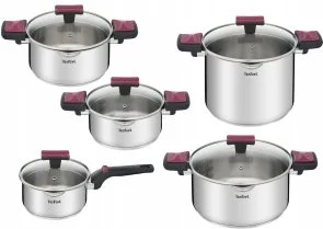 Фото: Набір змішаний Tefal Cook and Clip 6.1L/ 5L/ 2.9L/ 2.0L/ 1.5L 10pcs (G723SA74) № 4 | KTC