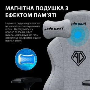Фото: Крісло Anda Seat Phantom 3 Pro Size L Grey Fabric (AD18YC-06-G-F) № 18 | KTC