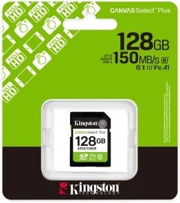 Фото: FLASH пам'ять Kingston Canvas Select Plus Gen3 UHS-I U1 V10 SDXC 128GB (SDS3/128GB) № 3 | KTC