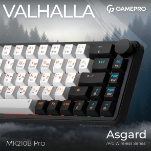 Клавіатура GamePro Asgard Valhalla MK210B Pro RGB WL/BT/USB Black