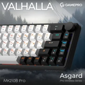 Фото: Клавіатура GamePro Asgard Valhalla MK210B Pro RGB WL/BT/USB Black № 4 | KTC