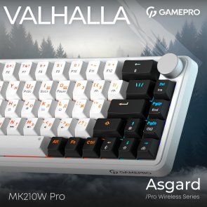 Клавіатура GamePro Asgard Valhalla MK210B Pro RGB WL/BT/USB White (MK210W Pro)