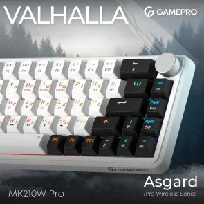 Фото: Клавіатура GamePro Asgard Valhalla MK210B Pro RGB WL/BT/USB White (MK210W Pro) № 5 | KTC