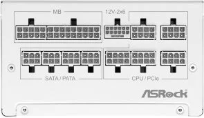 Фото: Блок живлення AsRock 1000W Steel Legend SL-1000GW White № 4 | KTC
