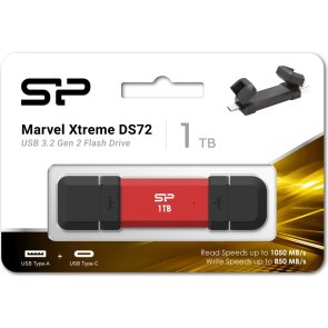 Зовнішній SSD-накопичувач Silicon Power DS72 1TB Red (SP001TBUC3S72VPR)