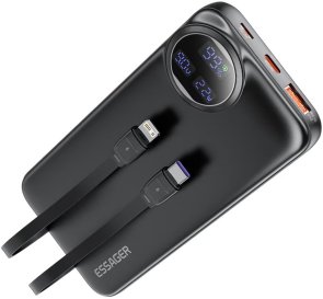 Батарея універсальна Essager Heteromypil 22.5W digital display 20000mAh Black (EDY2W-YT01-Z)