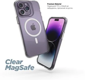 Фото: Чохол ArmorStandart for Apple iPhone 15 Pro - Clear Magsafe Tansparent (ARM71051) № 3 | KTC