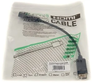 Фото: Перехідник PowerPlant HDMI / DisplayPort 0.2m Black (CA910465) № 3 | KTC