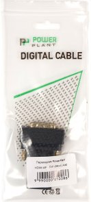 Перехідник HDMI AF to DVI (24+1) AM PowerPlant, Black (360 градусів)